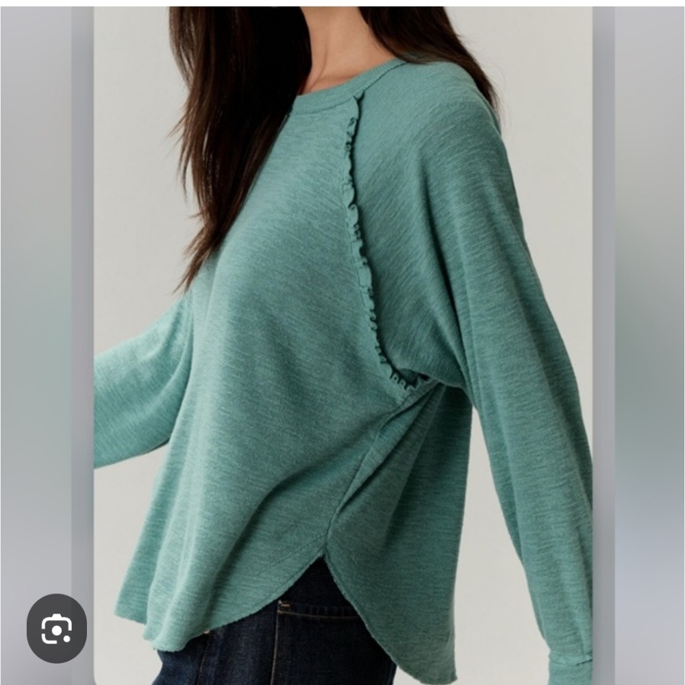 Pilcro Teal Knit Top